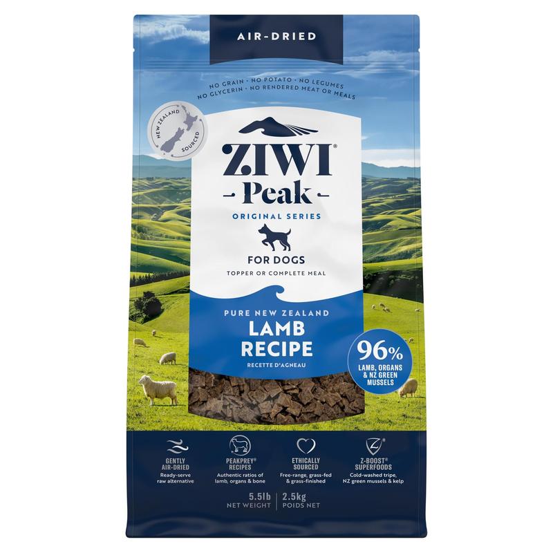 Alimento para cães ZIWI Peak, cordeiro seco ao ar, com alto teor